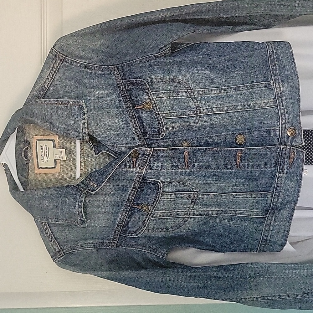 I LOVE H81 Jean Jacket, Size Small